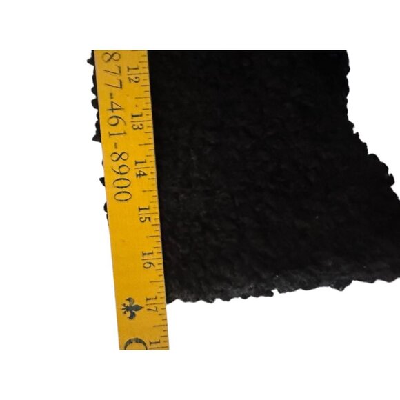 Jacket Black Curly Lamb Brown Fur Collar & Button Closure Small 1950 - Picture 7 of 14